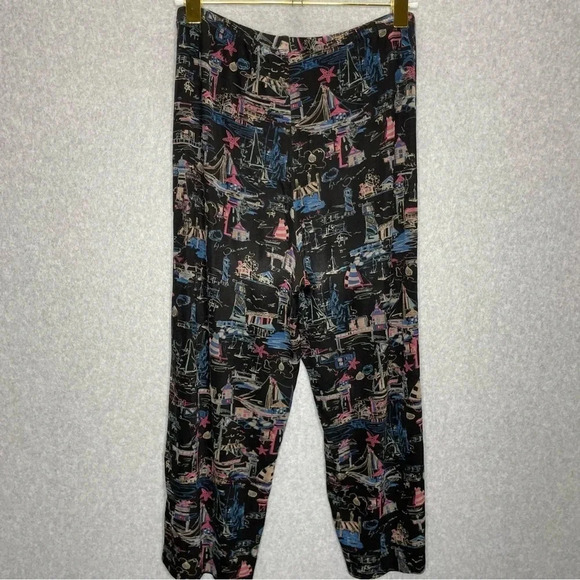 Chico’s Travelers Novelty Print Elastic Waist Pull On Straight Leg Slinky - Picture 4 of 5